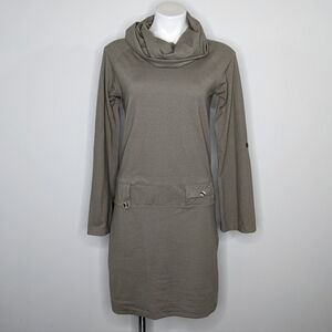 Lole light green cowl neck long sleeve sweatshirt dress M